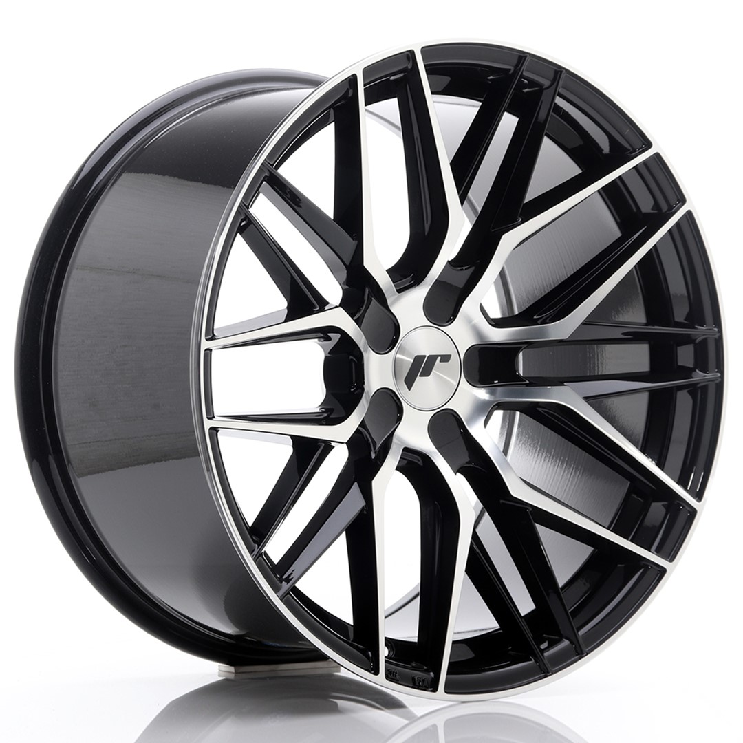 JR Wheels JR28 19x10.5 ET20-40 5H BLANK Gloss Black Machined Face
