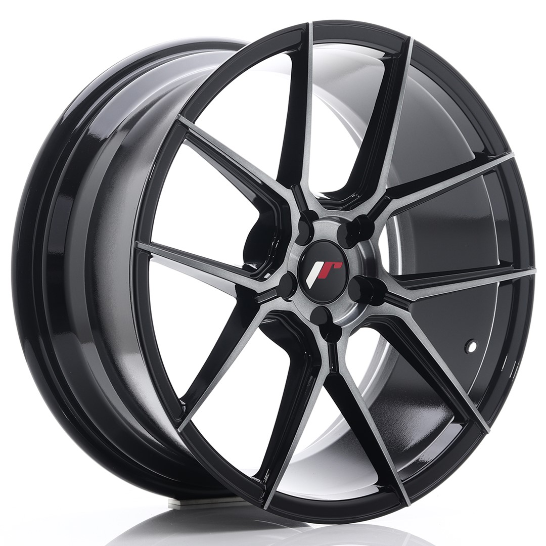 JR Wheels JR30 19x8.5 ET35-42 5H BLANK Black Brushed w/ Tinted Face