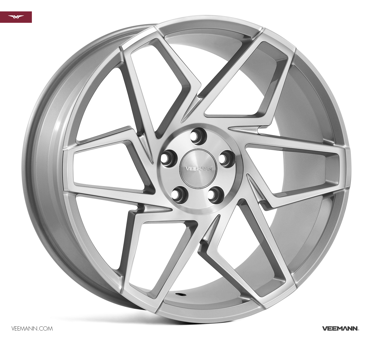 19" Veemann V-FS27R Silver/pol 5/120