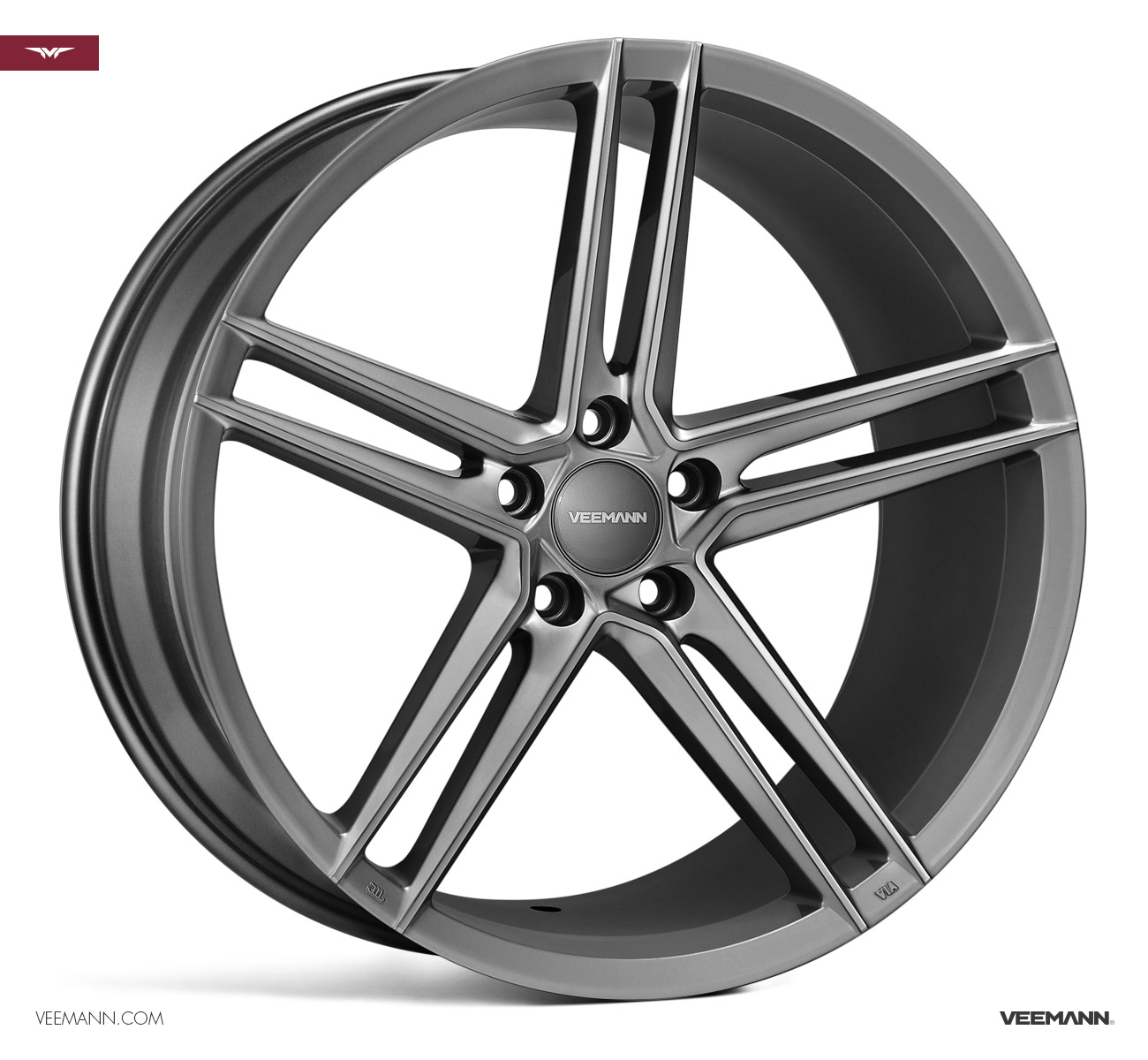 21" Veemann V-FS33 Gloss Graphite 5/112