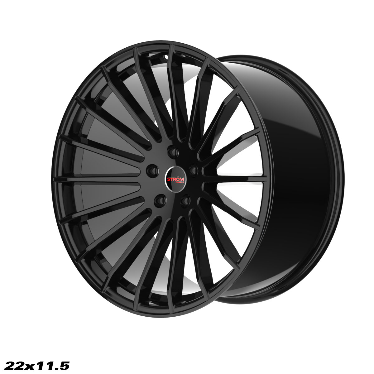 22" Ström STR4 Gloss black 5x120 - 2