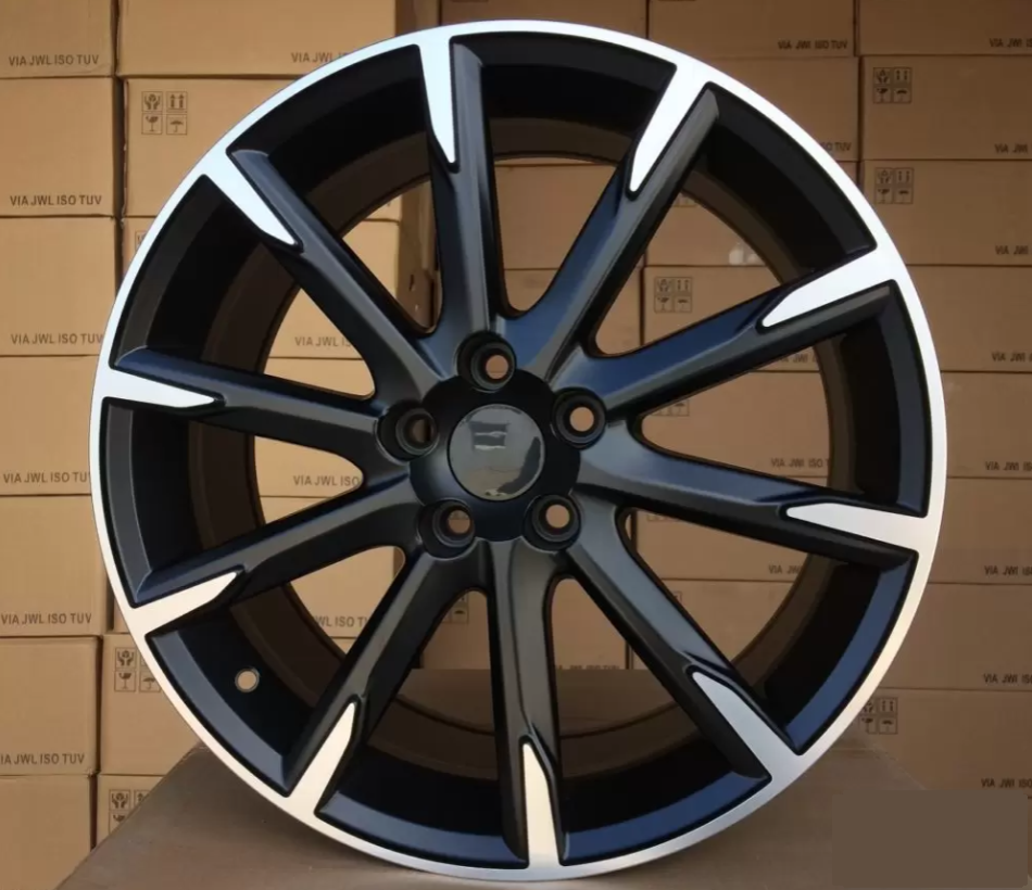 19" VLV Bor style Black/polished 5x108 - 4