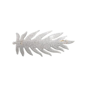 Pico Leafy Hårspänne Silver, Glitter