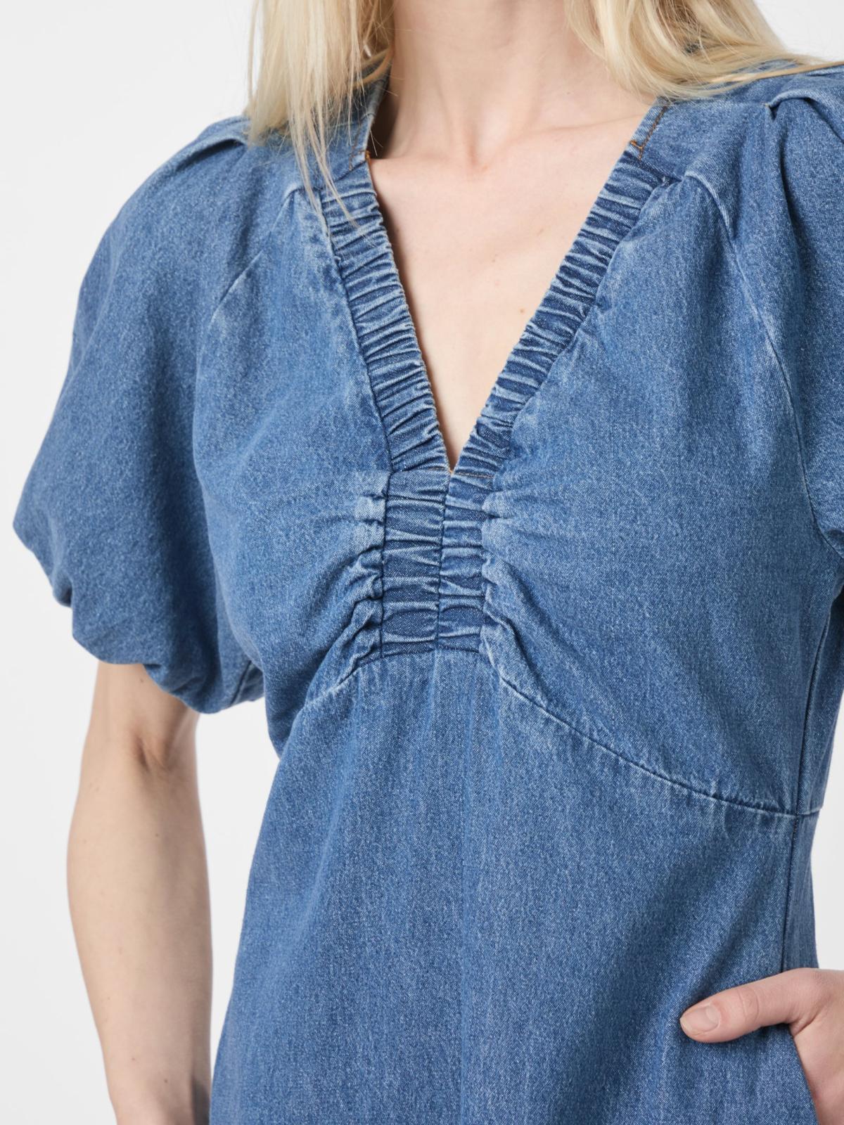 Neo Noir ILLANA  Denim Dress, Blue - 5