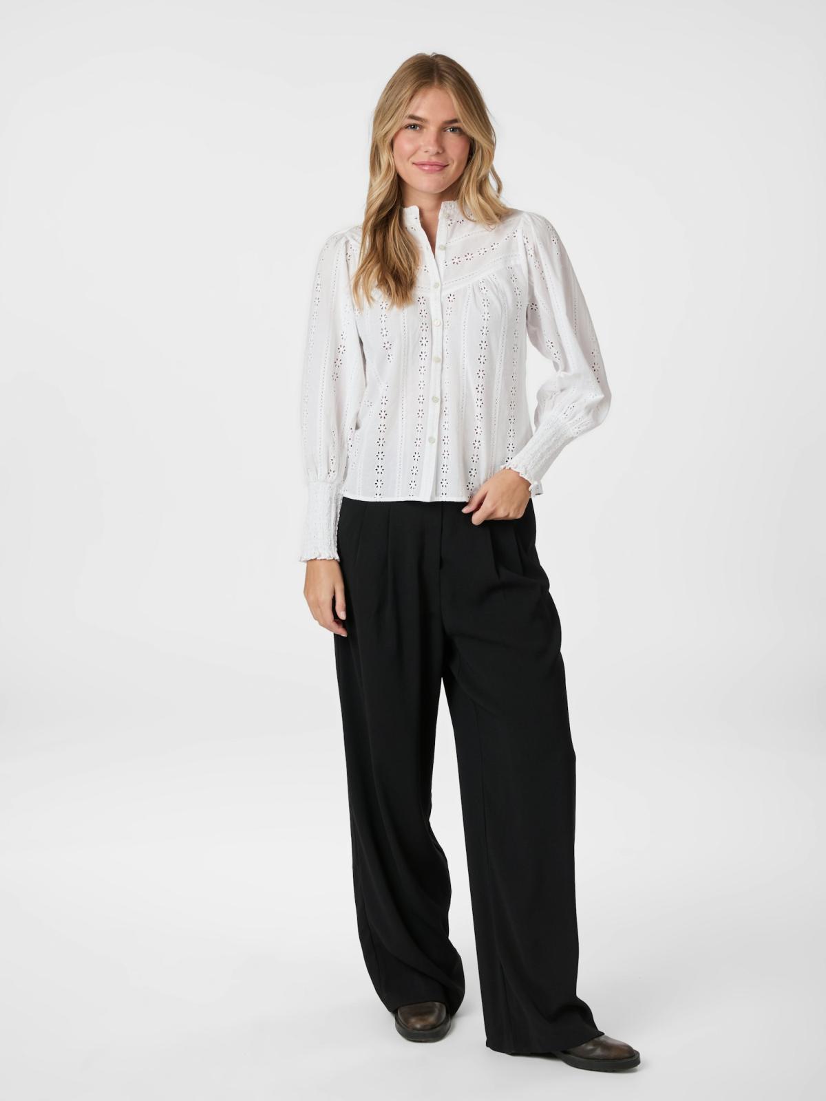 Neo Noir Wenna Embroidery  Blouse, White - 5