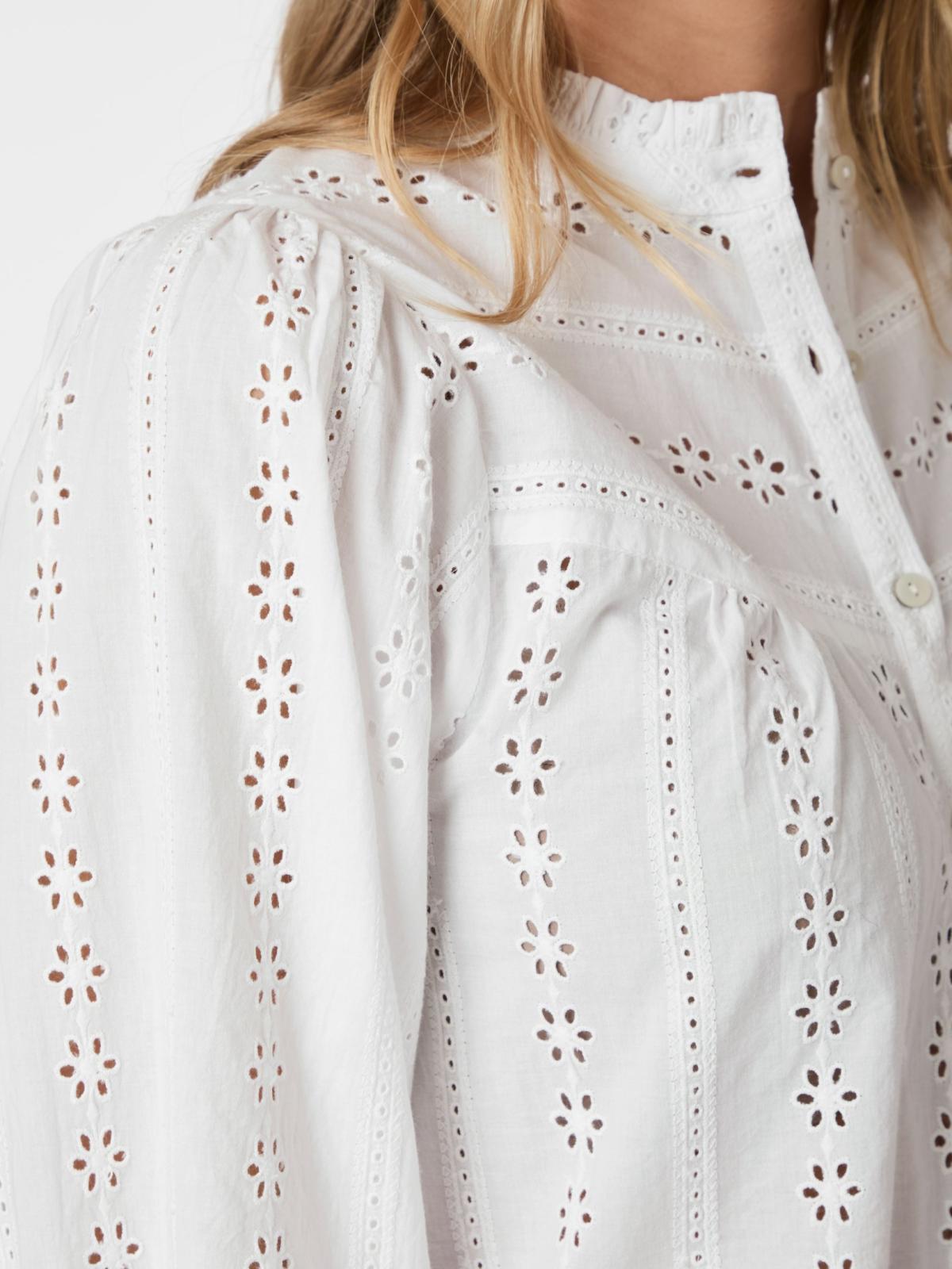 Neo Noir Wenna Embroidery  Blouse, White - 6