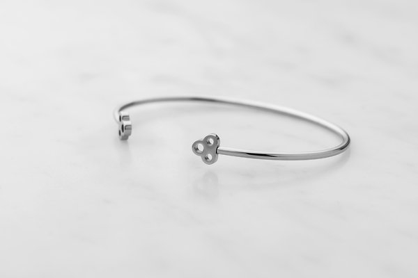 Skultuna Open Key Cuff- Polished Steel - 3