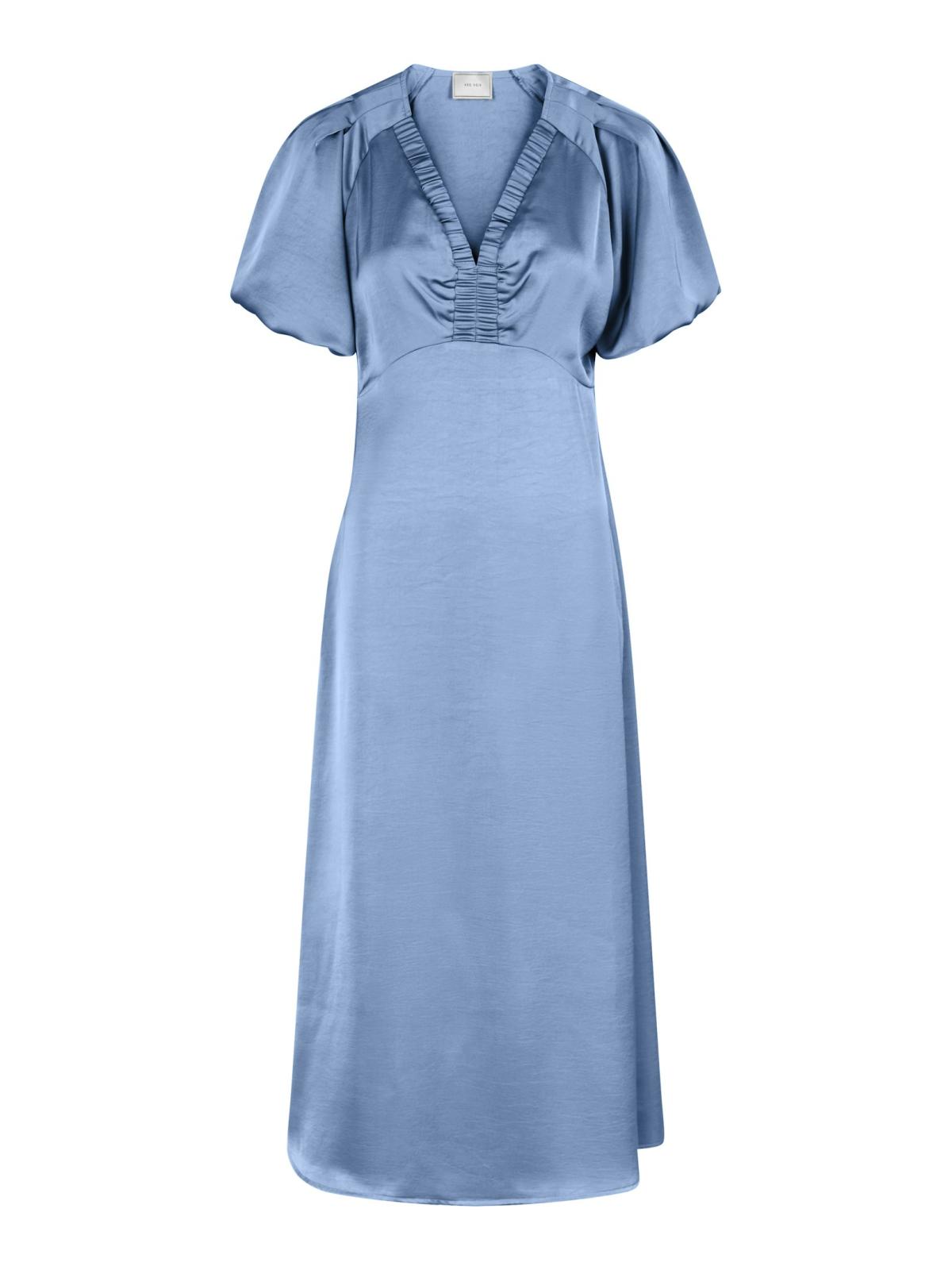 Neo Noir ILLANA  Heavy Sateen Dress, Smoke Blue