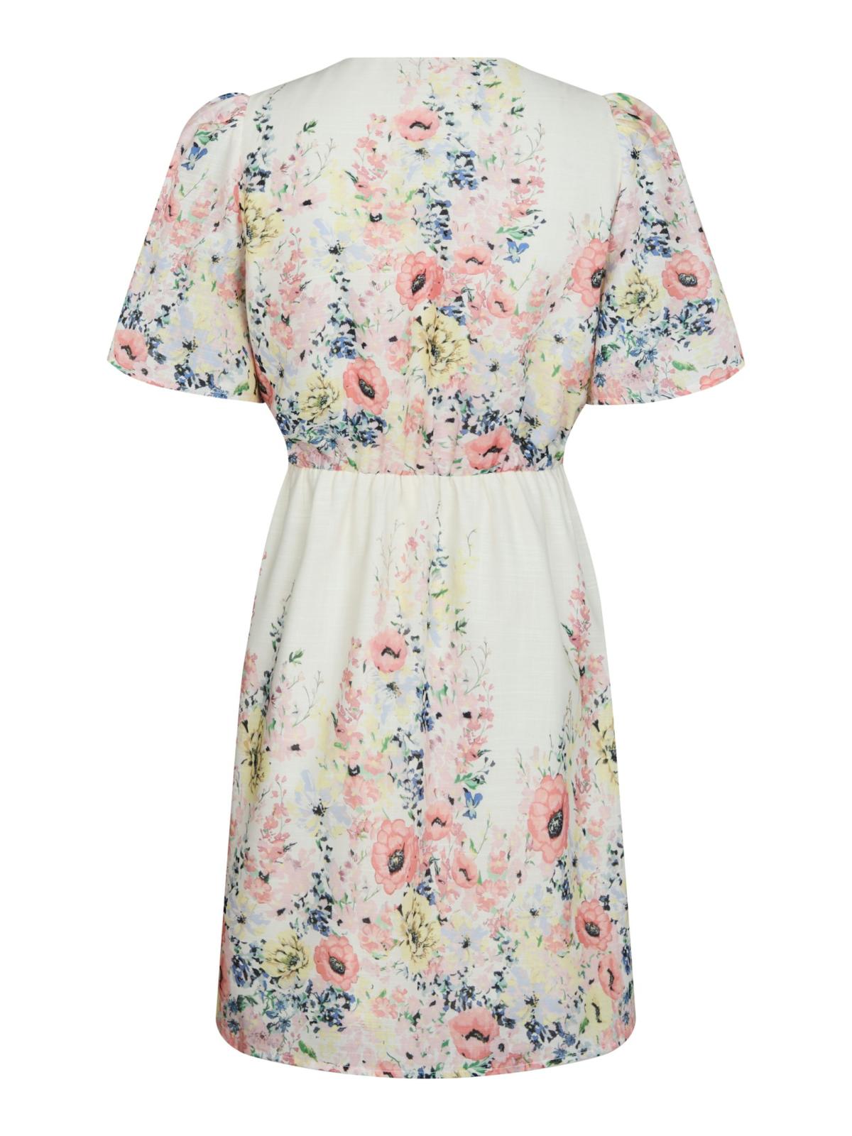 Neo Noir Shena Flower Print Dress, Creme - 2