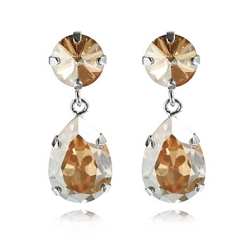 Caroline Svedbom Drop Earring Rhodium Golden Shadow 