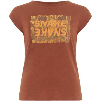 Coster Copenhagen T-Shirt Snake Print, Burnt Henna