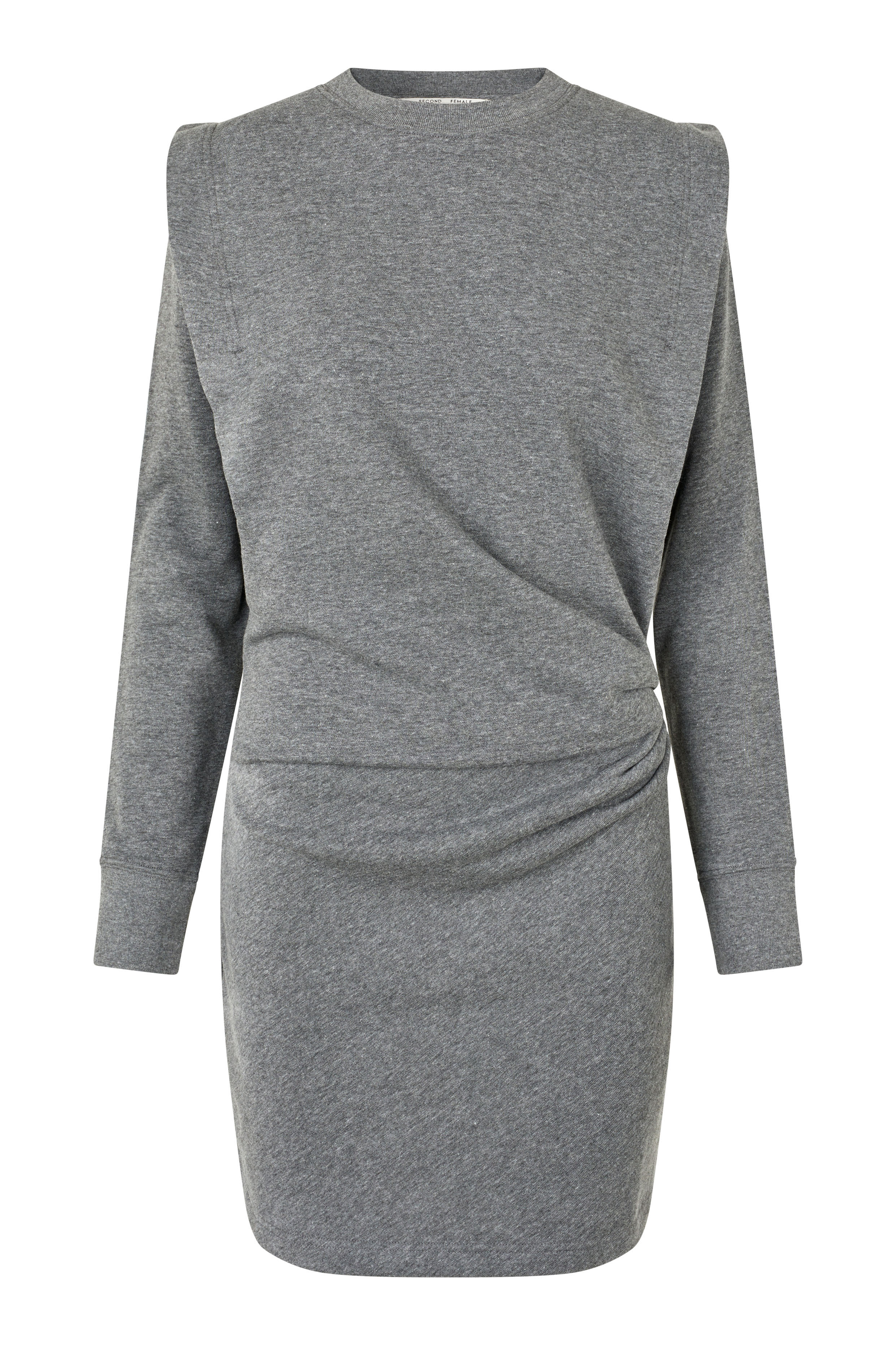 Second Female  Abadell Sweet Dress, Dark Grey Melange