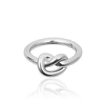 Sophie by Sophie Knot Ring, Rodiumpläterad silver