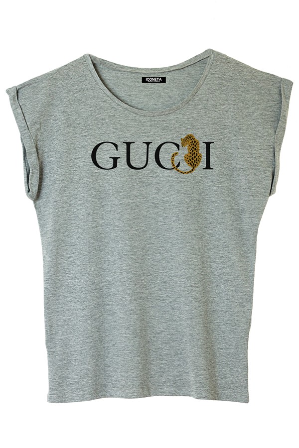 Iconeta Leopard Woman Relaxed, Grey, 