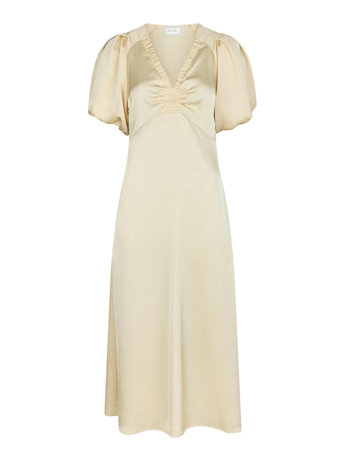 Neo Noir ILLANA  Heavy Sateen Dress, Light Yellow - 4