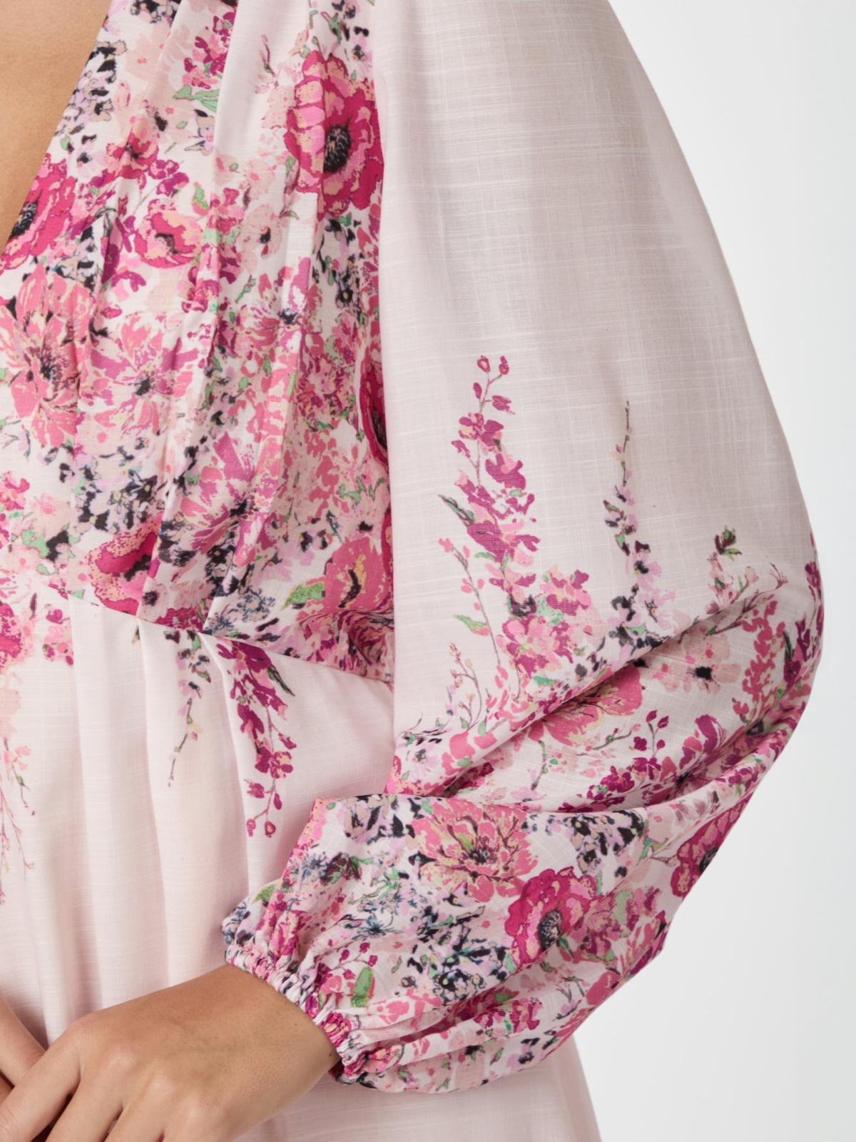 Neo Noir Silfi Flower Print Dress, Rose - 5