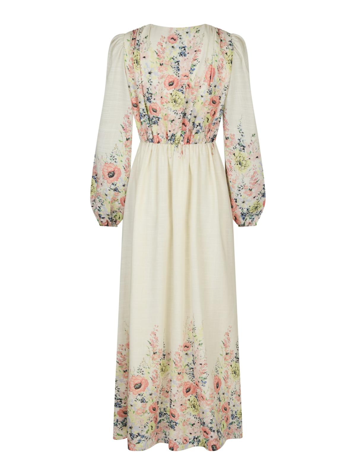Neo Noir Silfi Flower Print Dress, Creme - 5