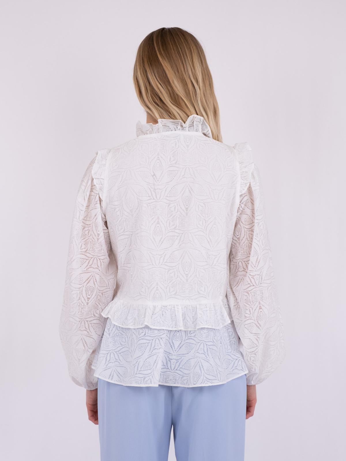 Neo Noir Hawaii Burnout Blouse, White - 4