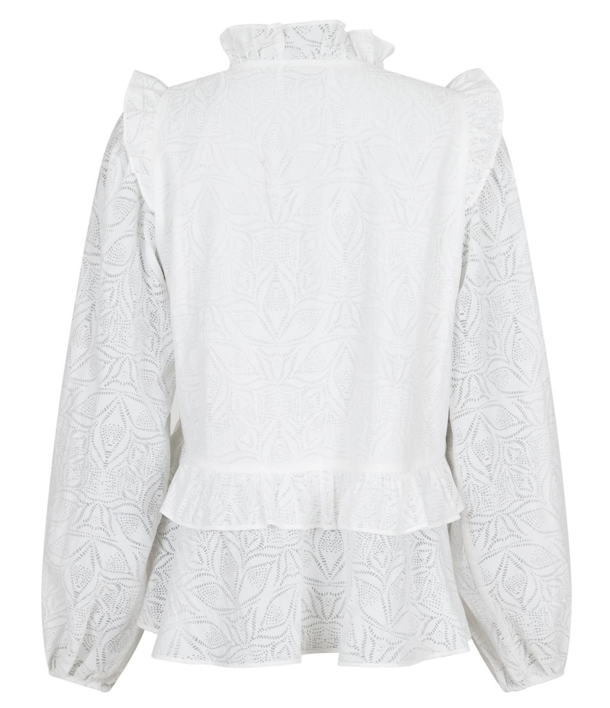 Neo Noir Hawaii Burnout Blouse, White - 2