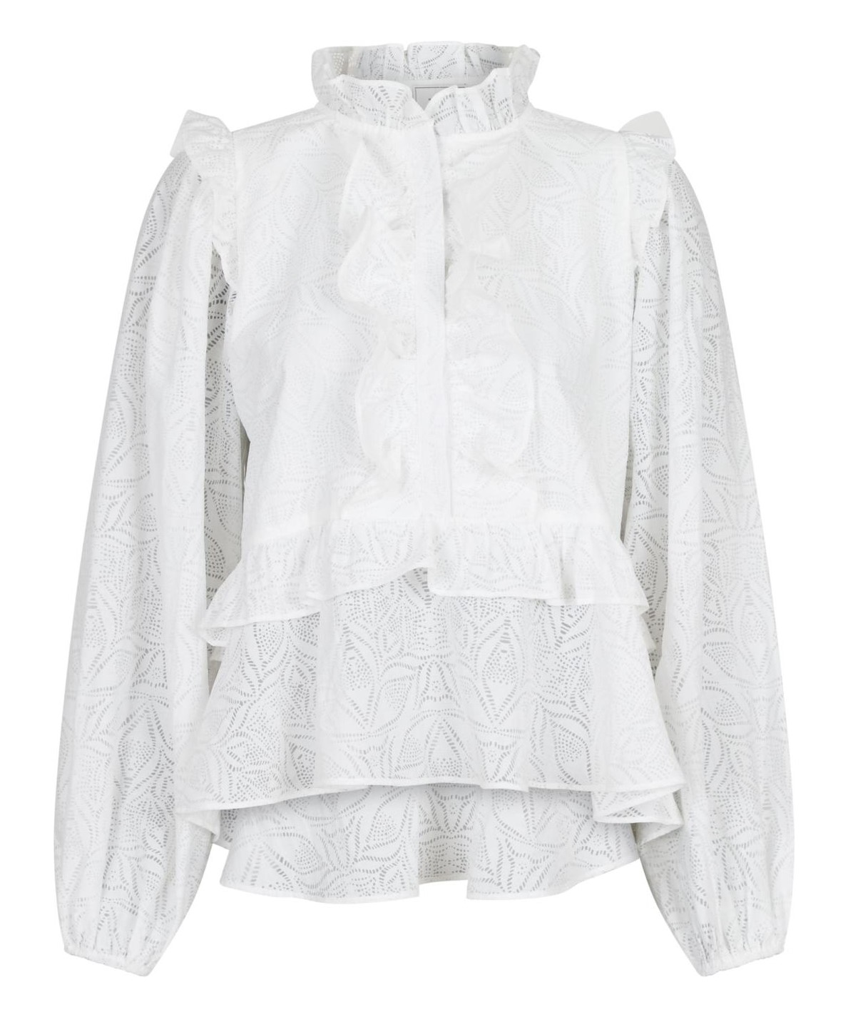 Neo Noir Hawaii Burnout Blouse, White