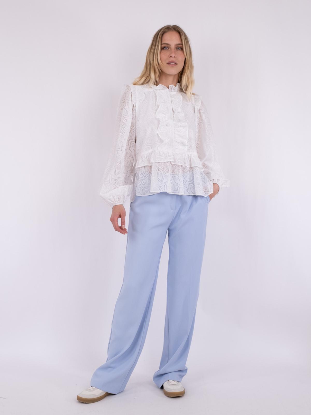 Neo Noir Hawaii Burnout Blouse, White - 5