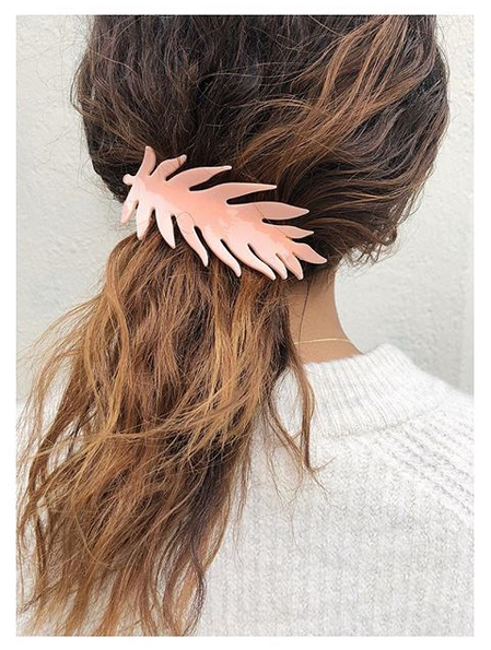 Pico Leafy Hårspänne Pastel Peach - 2