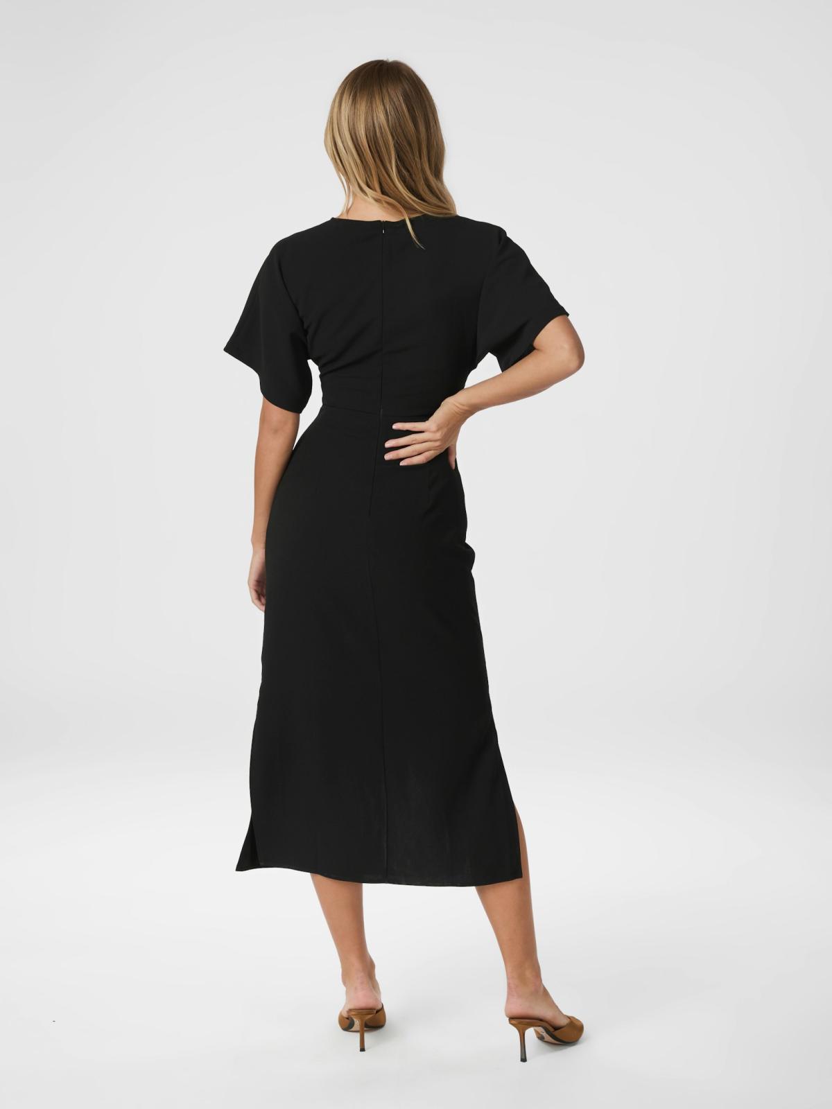 Neo Noir Miloine Drape Dress, Black - 4