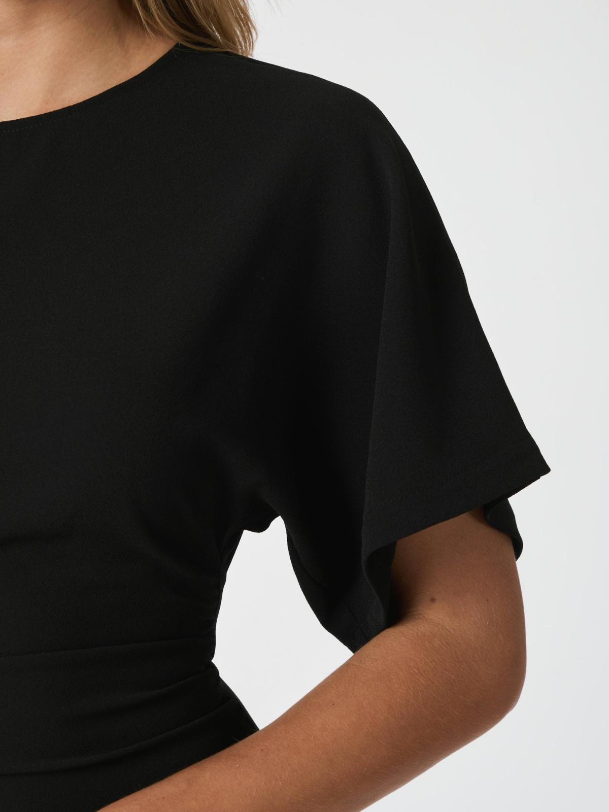 Neo Noir Miloine Drape Dress, Black - 5