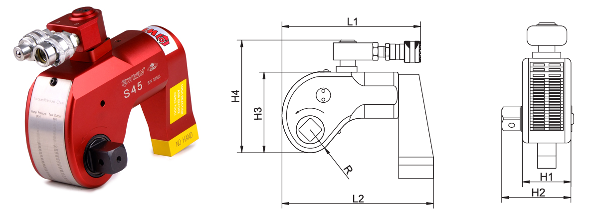 Hydrauldragare S150, 15000 Nm, 11/2" fyrkant