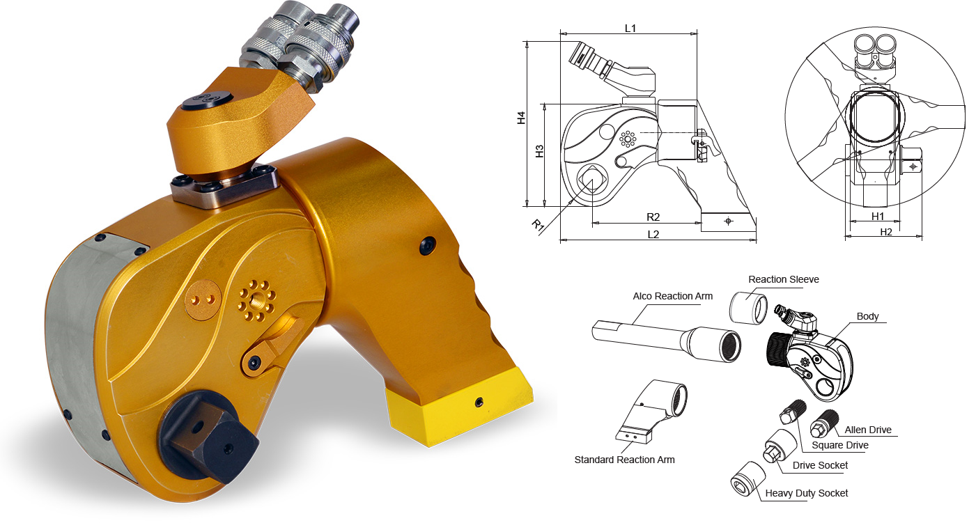 Hydrauldragare 35ATW, 47450 Nm, 2 1/2" fyrkant