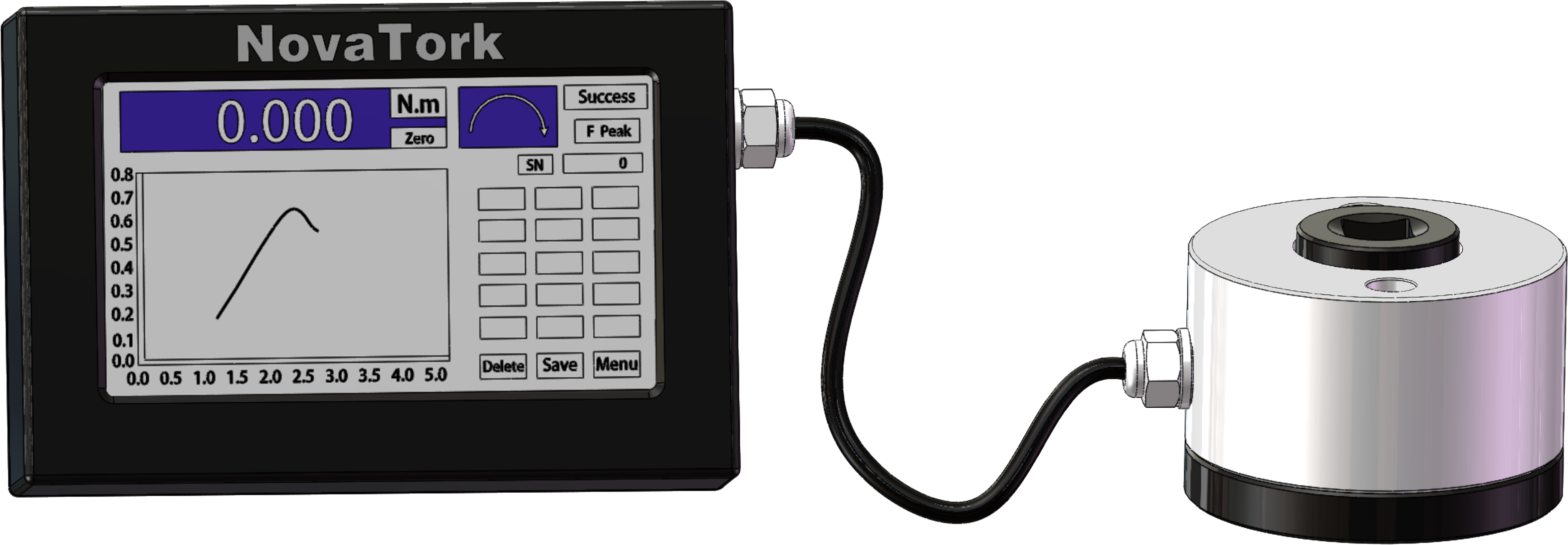 Momentmätinstrument 65-650 Nm, 3/4" , 7" pekskärm