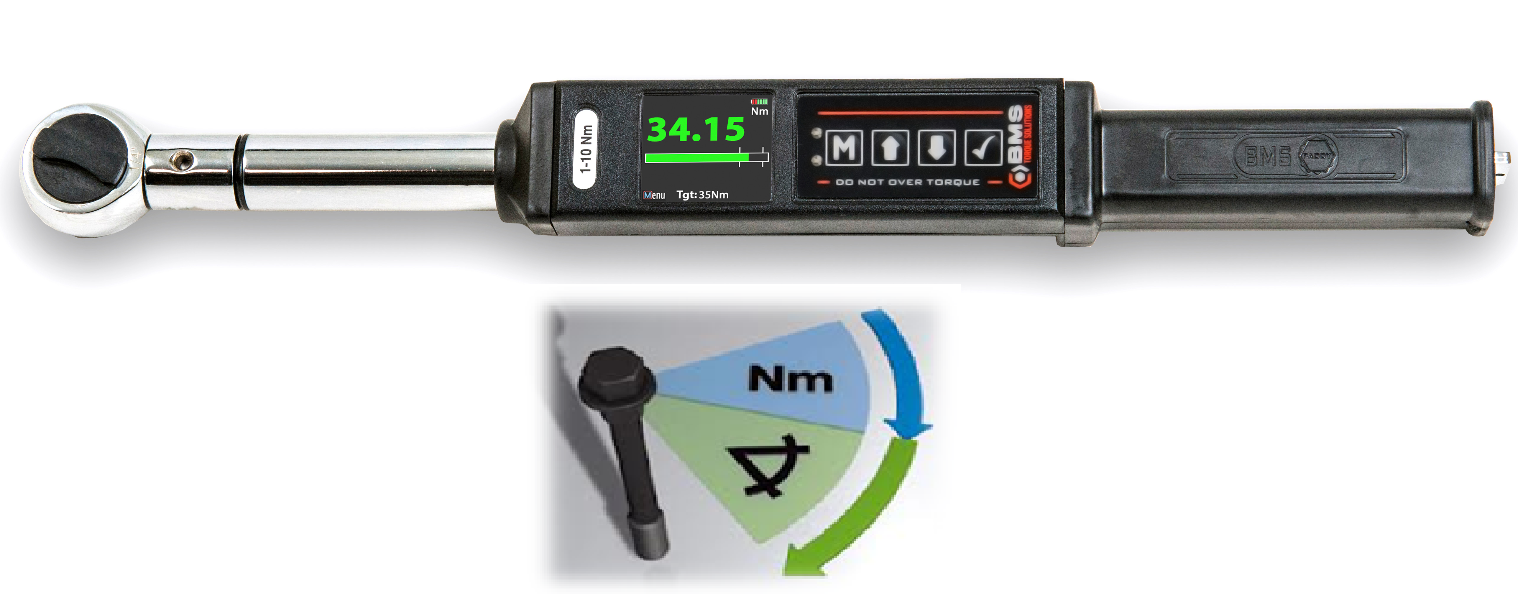 Elektronisk momentnyckel TAW1000 med vinkelmätning, 100-1000 Nm, 3/4"
