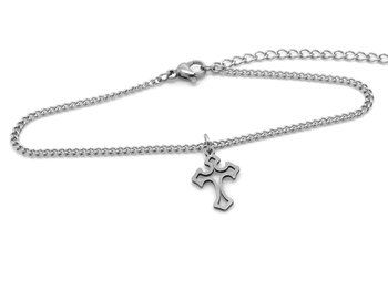 Kors Armband i Rostfritt Stål, Konfirmation Smycke