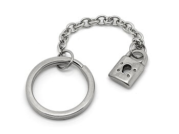 Hänglås Nyckelring i Rostfritt Stål, Låssmed Accessoar, Lås Nyckelhållare