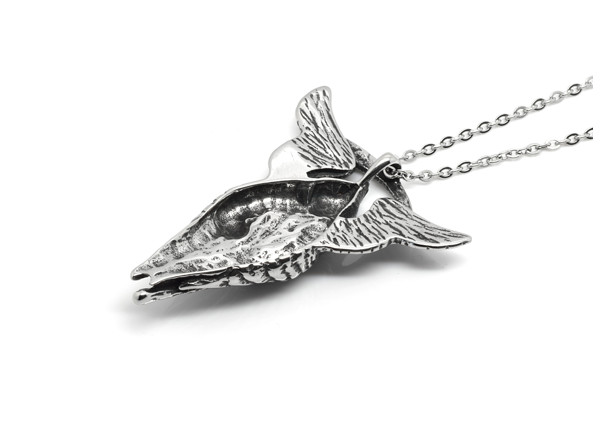 Liemannen Halsband i Rostfritt Stål, Memento Mori Hänge, Skalle Accessoar, Döden Smycke - 3
