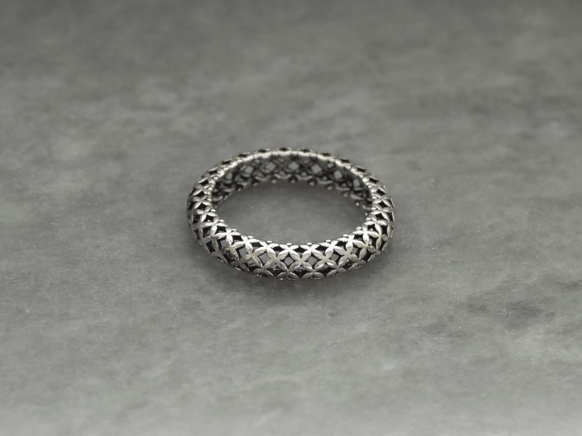 Ring med Korsmönster i Äkta 925 Silver storlek 7, Konfirmation Accessoar, Kors Smycke - 2