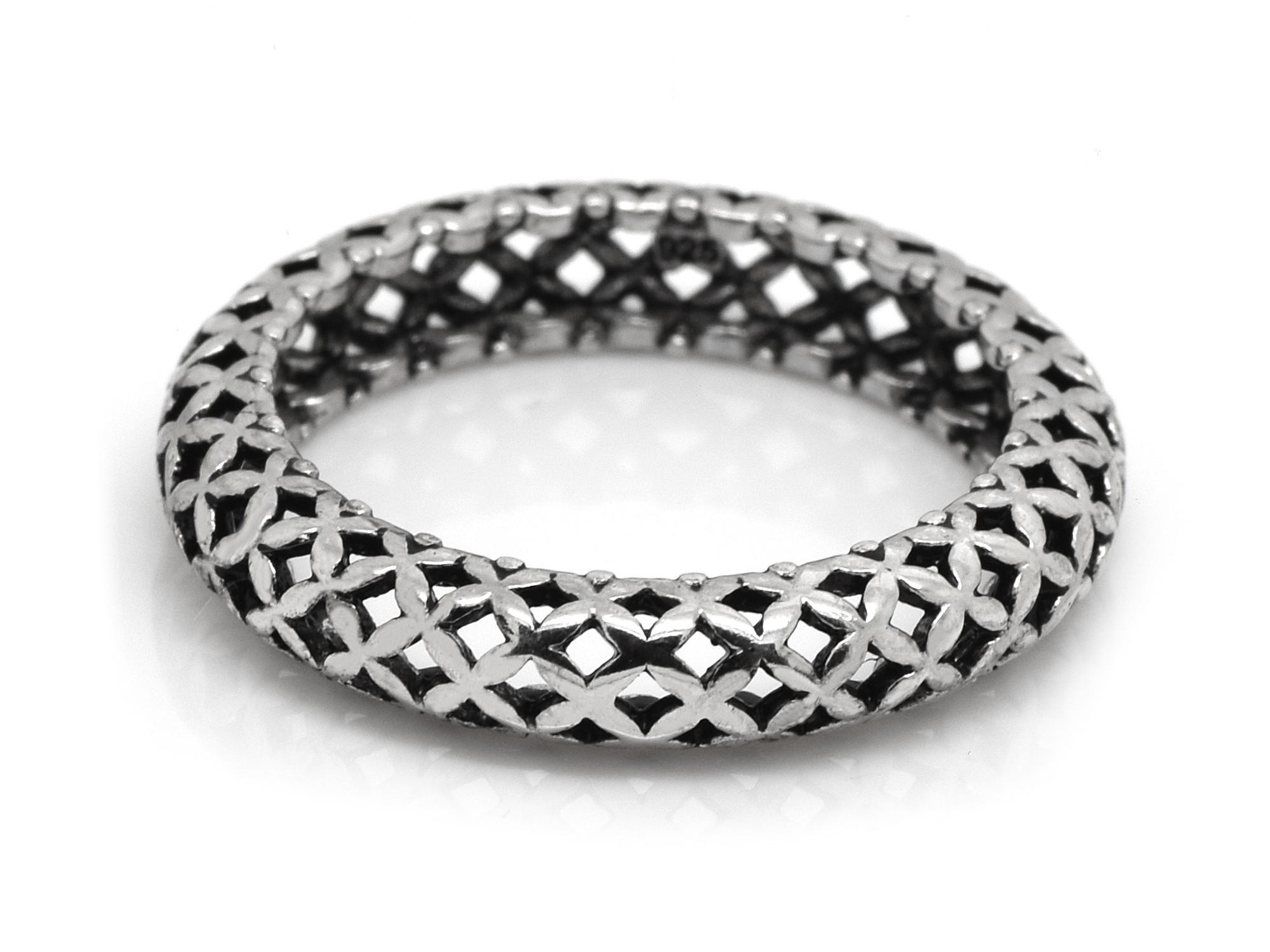 Ring med Korsmönster i Äkta 925 Silver storlek 7, Konfirmation Accessoar, Kors Smycke
