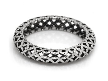 Ring med Korsmönster i Äkta 925 Silver storlek 7, Konfirmation Accessoar, Kors Smycke