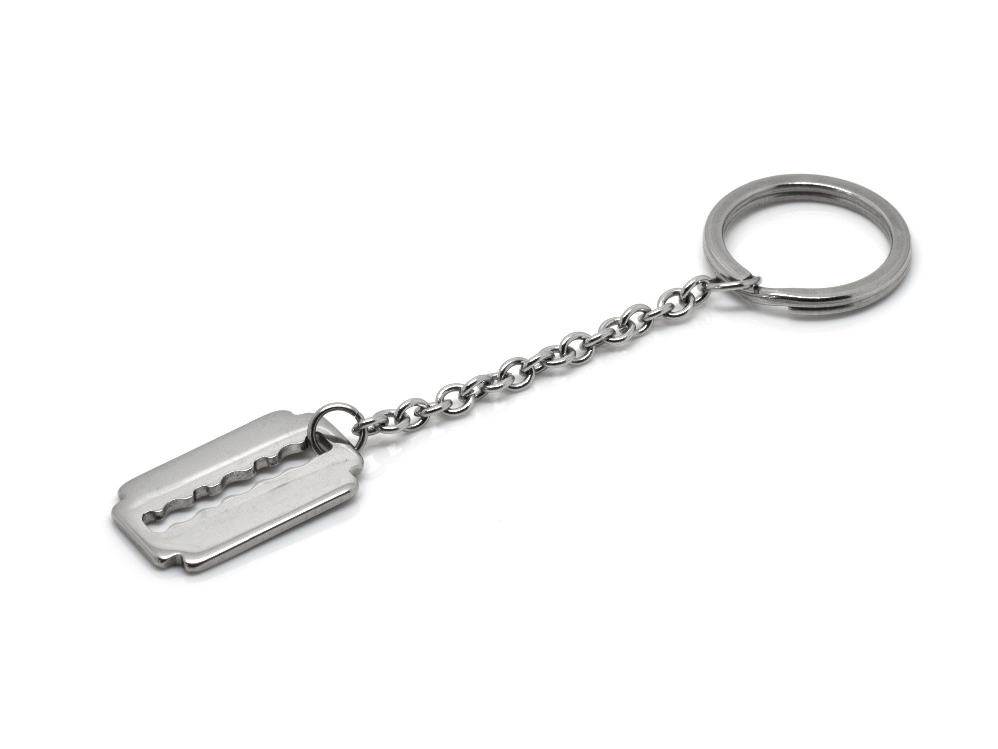 Rakblad Nyckelring i Rostfritt Stål, Rakning Accessoar, Rakhyvel Nyckelhållare - 2