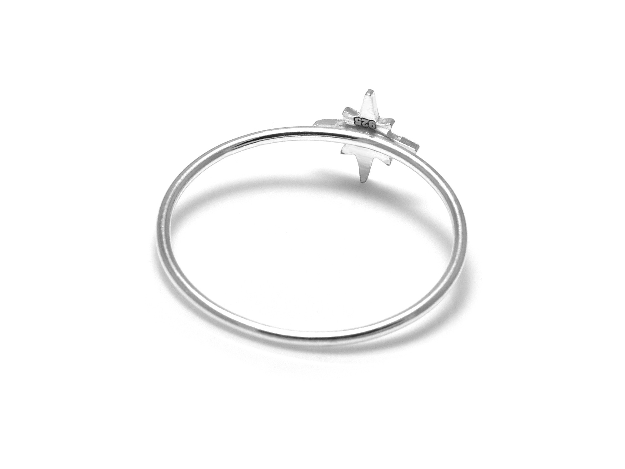 Åttauddig Stjärna Ring i Äkta 925 Silver, Rymd eller Himlakropp Accessoar, Stjärnsmycke - 2