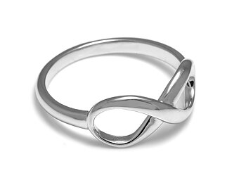 Infinity Ring i Äkta 925 Silver storlek 7, Vänskap eller Kärlek Accessoar, Evighetstecken Smycke
