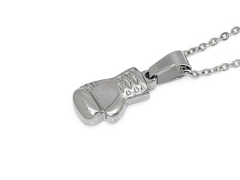 Boxningshandske Halsband i Rostfritt Stål, Boxning Hänge, Träning Accessoar, Boxare Smycke