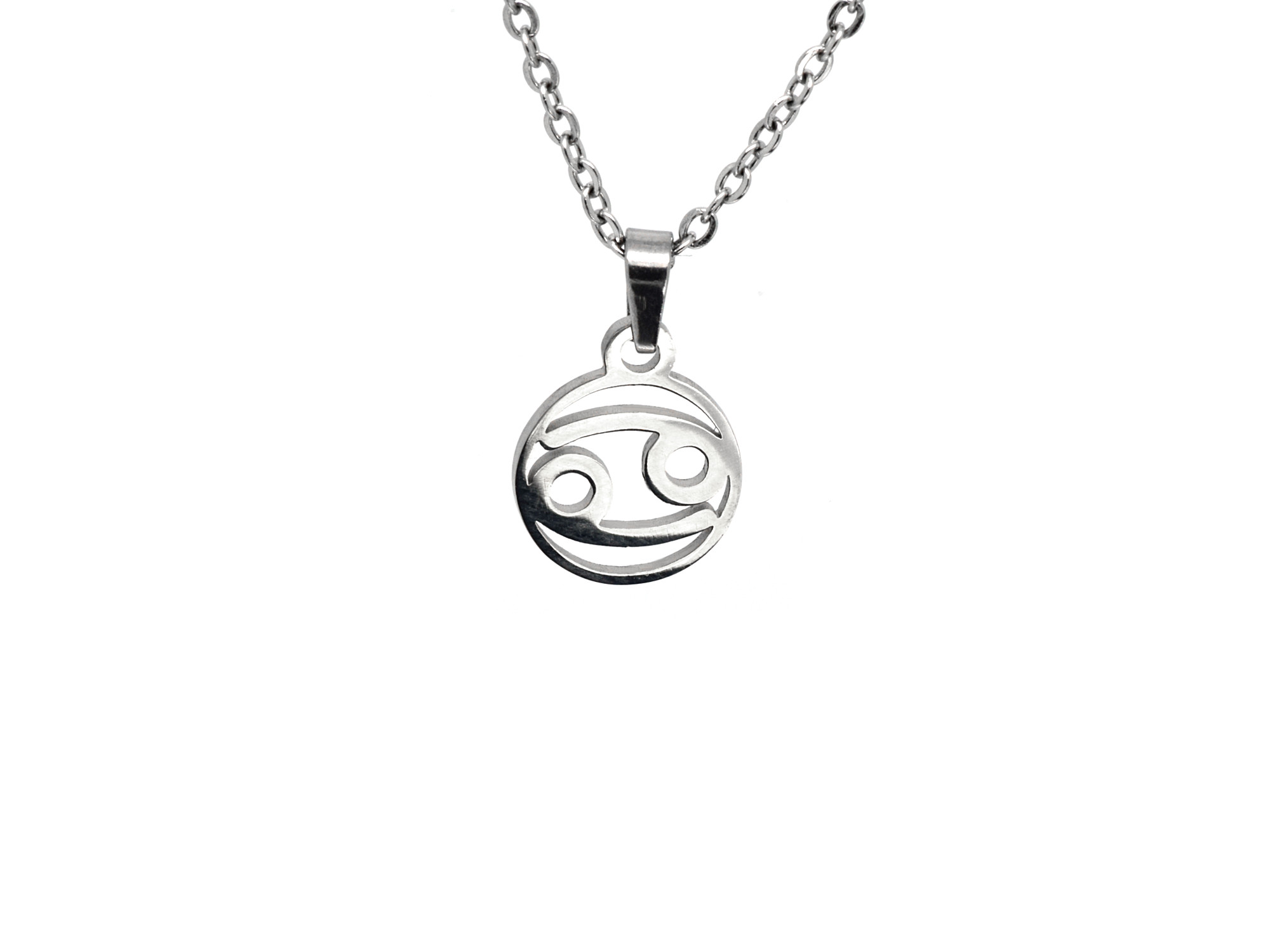 Kräftan Stjärntecken Halsband i Rostfritt Stål, Zodiak Hänge, Födelsedagsgåva Smycke