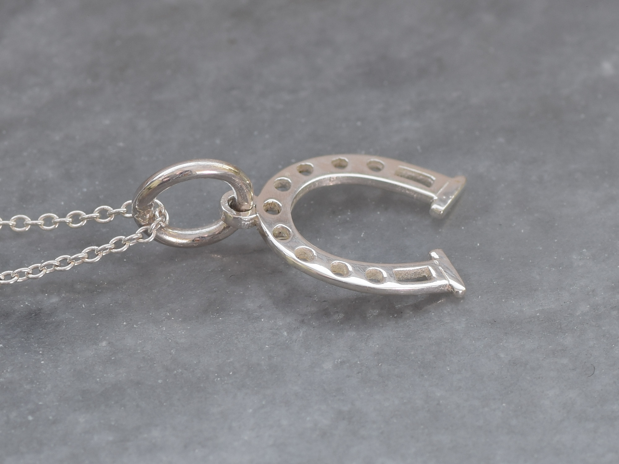 Hästsko Halsband i Äkta 925 Silver, Lyckosymbol Hänge, Lycka och Tur Smycke - 3