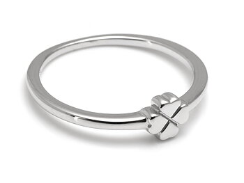 Fyrklöver Ring i Äkta 925 Silver storlek 7, Lyckosymbol Accessoar, Tur och Lycka Smycke