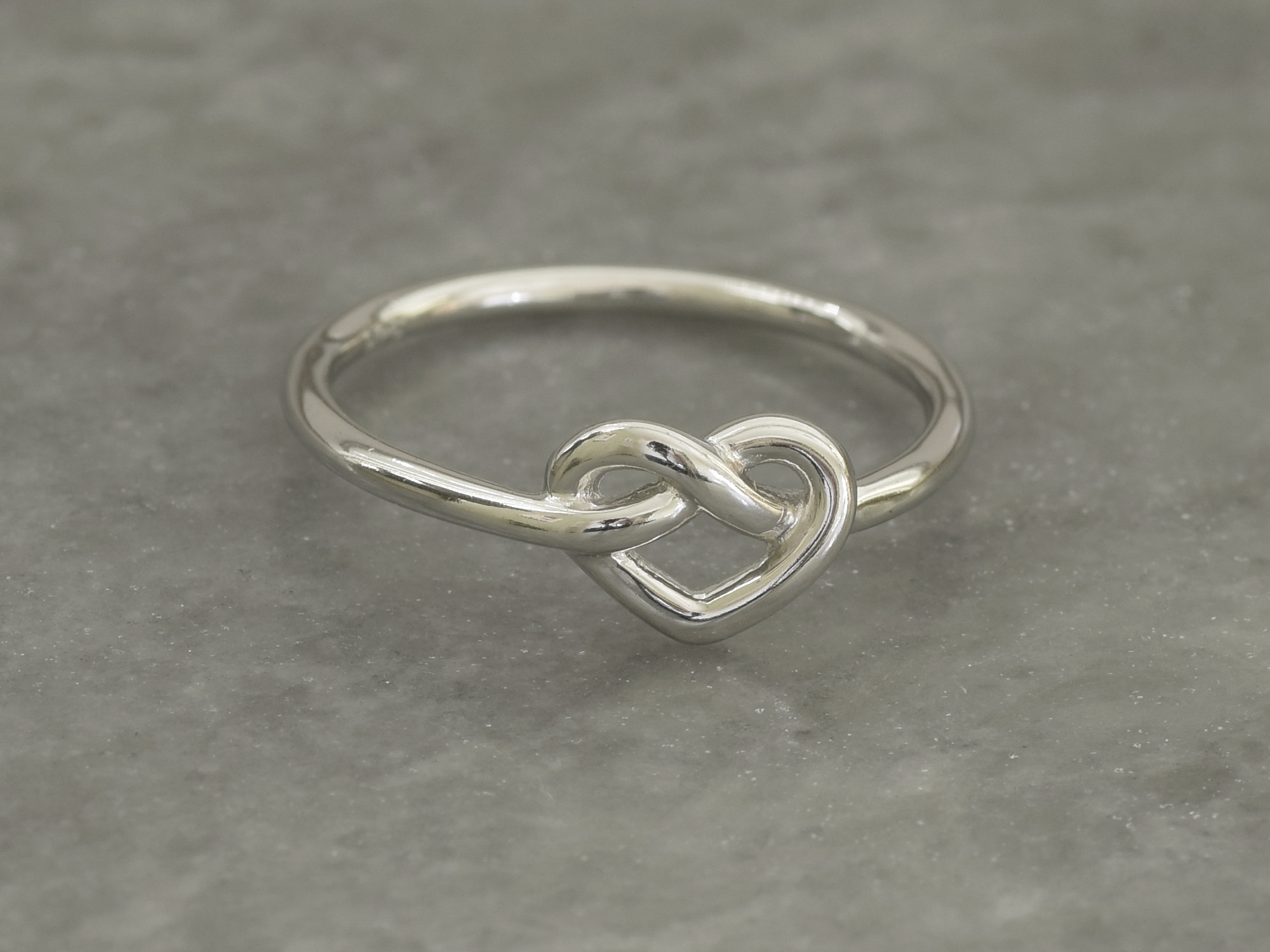 Hjärteknut Ring med Knutet Hjärta i Äkta 925 Silver storlek 7, Hjärtan Accessoar, Evig Kärlek Smycke - 3
