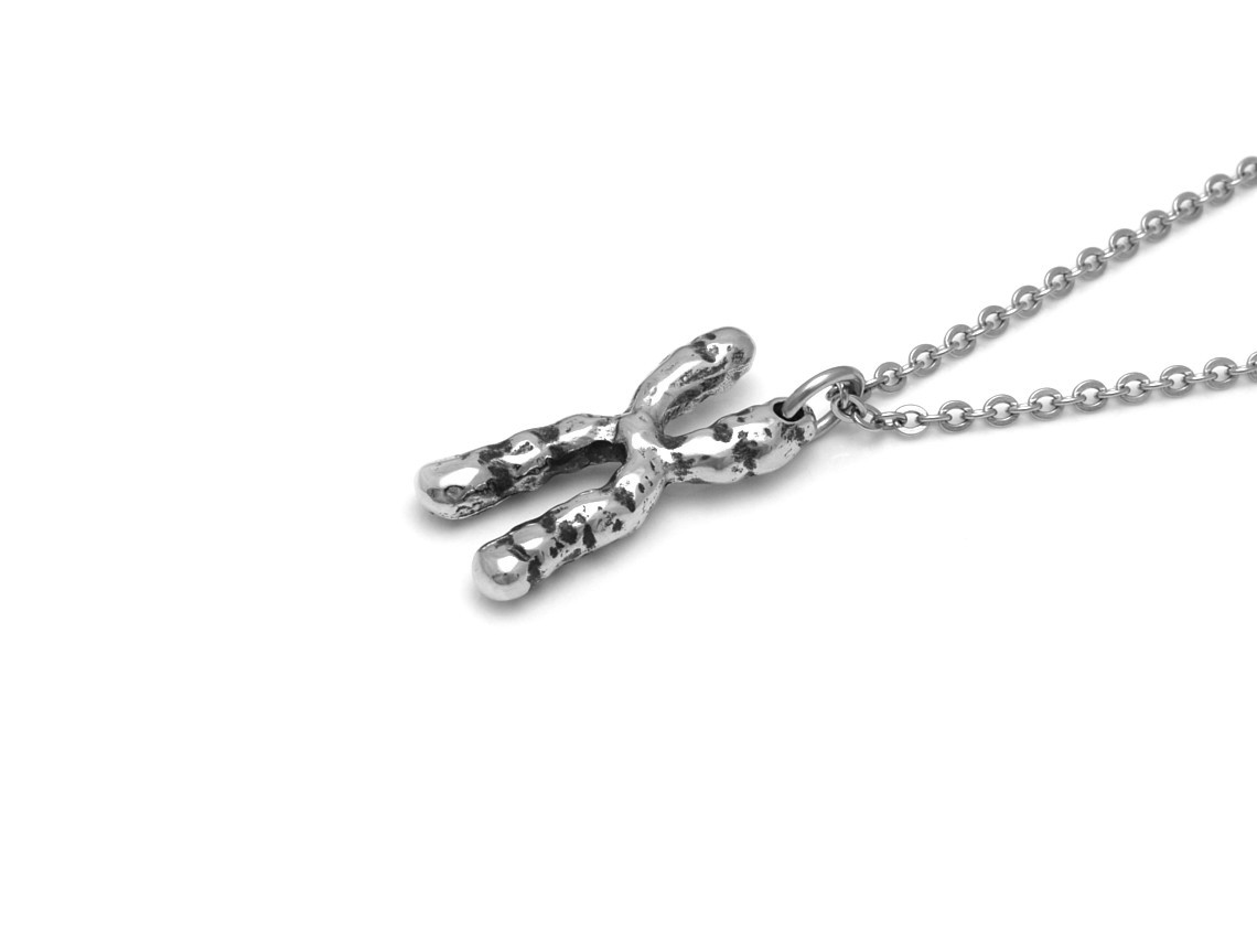 Anatomisk X-kromosom Halsband, Handgjort Anatomi Smycke - 3