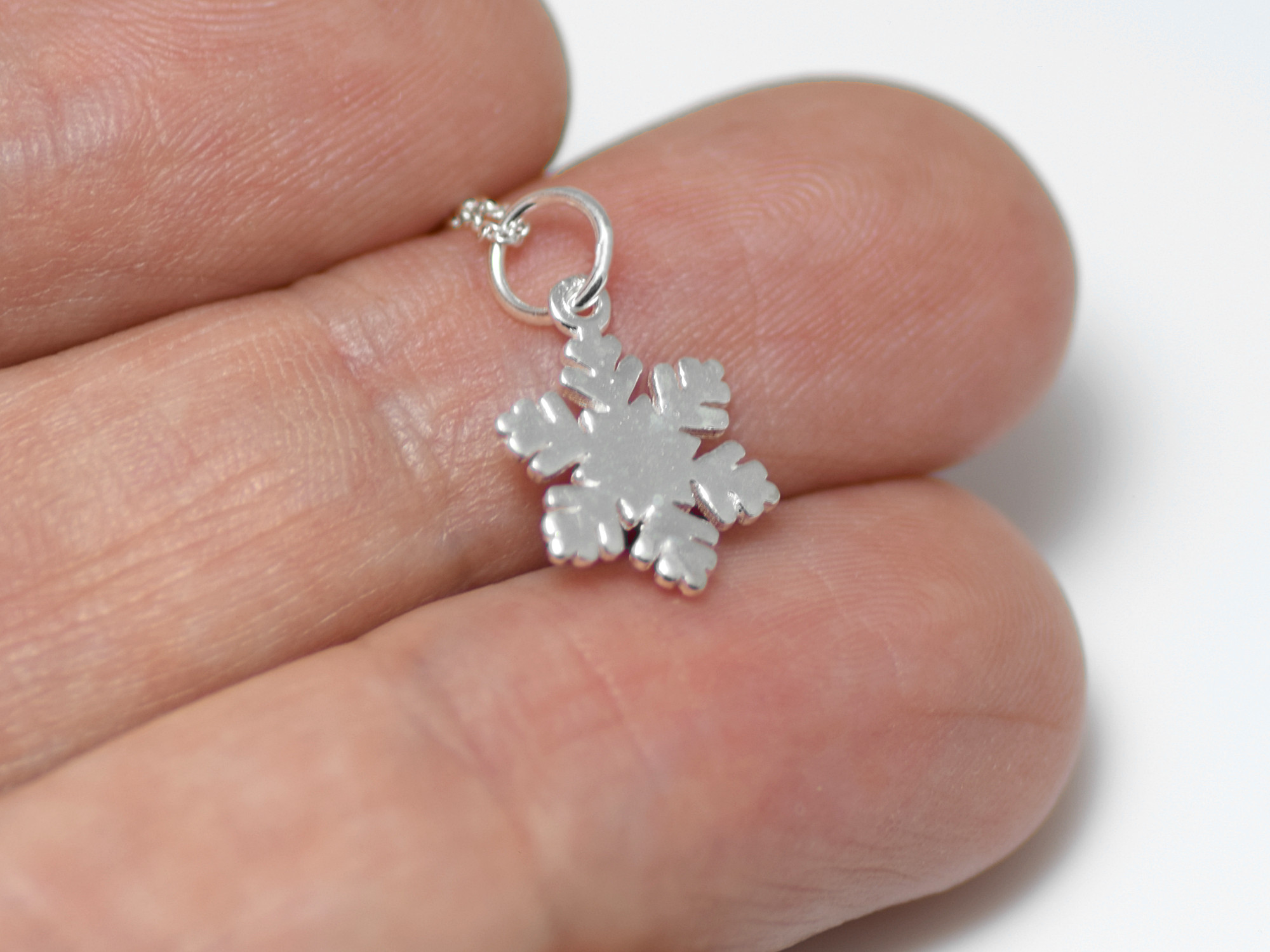 Snöflinga Halsband i Äkta 925 Silver, Snö Hänge, Vinter Smycke - 3