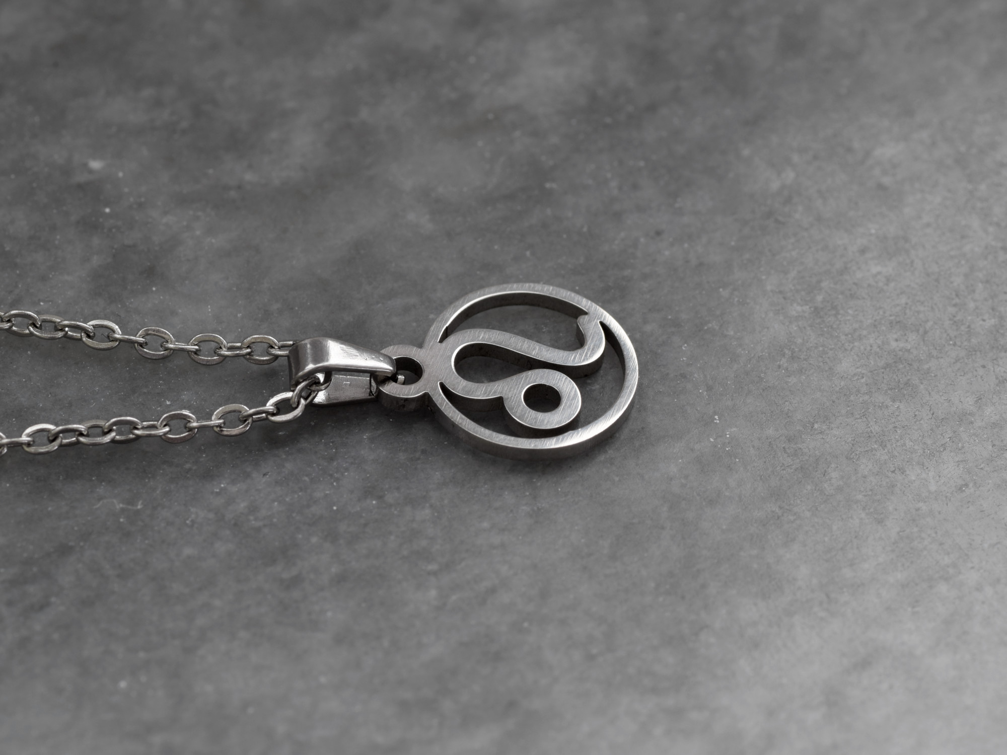 Lejonet Stjärntecken Halsband i Rostfritt Stål, Zodiak Hänge, Födelsedagspresent Smycke - 2