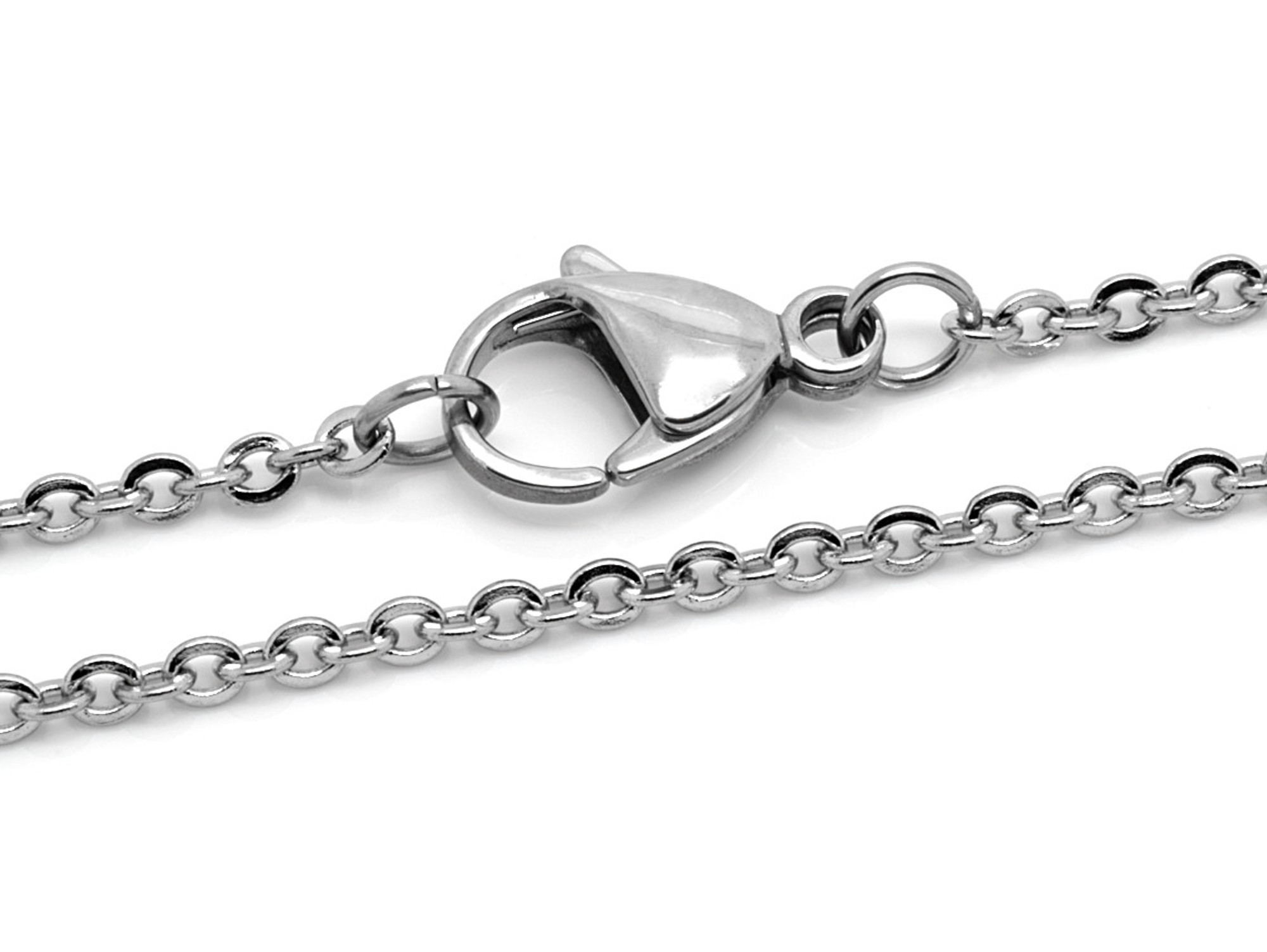 Ros Kors Halsband i Rostfritt Stål, Kristendom Hänge, Dop och Konfirmation Smycke - 4